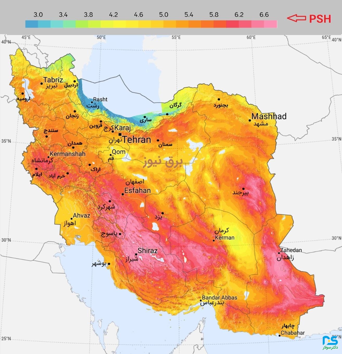 کدام استان‌ها و مناطق ایران بیشترین پتانسیل تابش خورشیدی را دارند؟